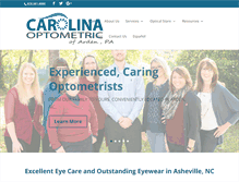 Tablet Screenshot of carolinaoptometric.com